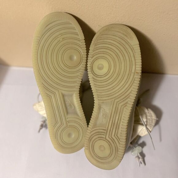 Nike Air Force One Shell Sail Desert Sand Atmosphere Grey Sneaker Boot Size 9 - Picture 13 of 14